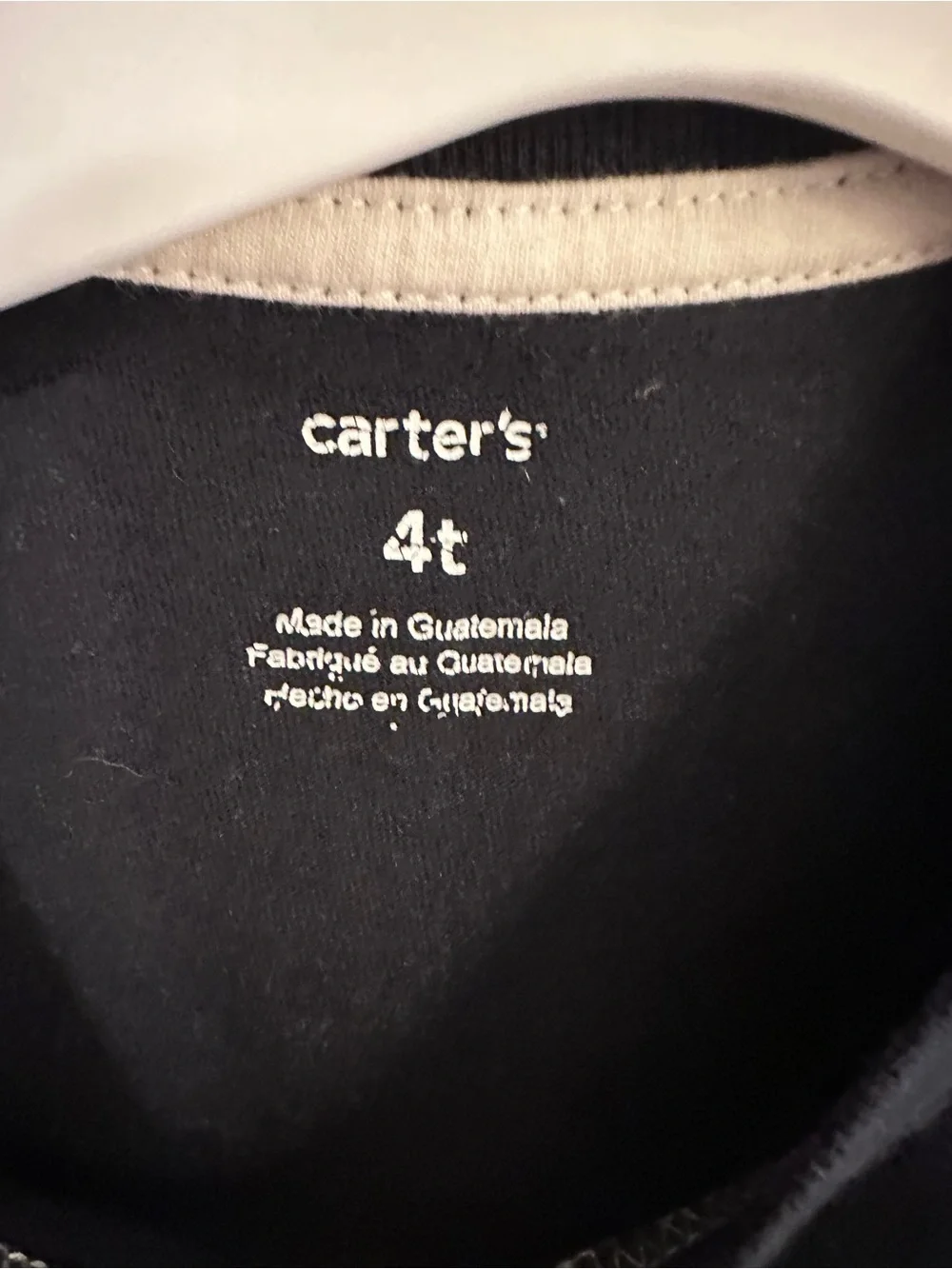 Carter's Black Long-Sleeve Skeleton Tee